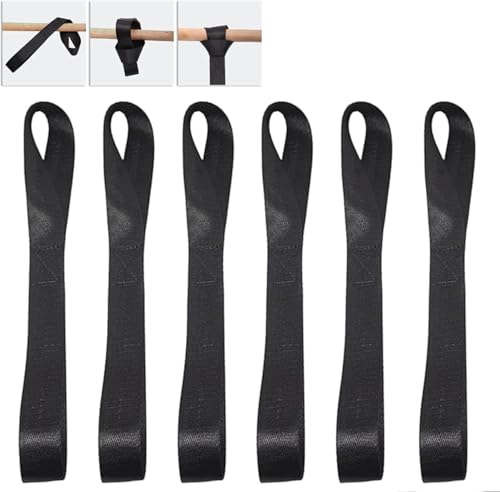 Lot de 6 boucles d'arrimage, 1000 kg, boucles de sangle, sangles d'arrimage, sangles d'arrimage, double anneau pour le transport de motos, vélos, motos de...