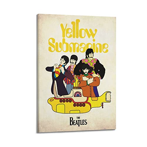 Poster décoratif sur toile de dessin animé des Beatles – Poster et image d’art moderne pour chambre à coucher – 30 x 45 cm - Les Beatles, Paul McCartney, John Lennon, RIngo Starr, George Harrison Poster décoratif sur toile de dessin animé des Beatles - Poster et image d'art moderne pour chambre à coucher - 30 x 45 cm