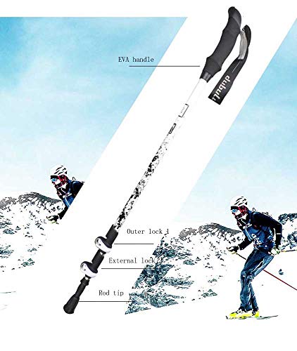 Bâtons de randonnée trois sections avec dragonne réglable confort - 2
