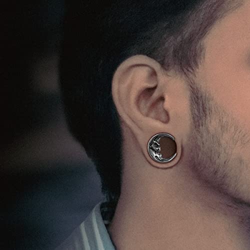 Cooear Copper Ear Gauges, Concave Breach Ear Tunnels, Skull Earrings Plugs 0G To 1". #TOP5