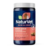 NaturVet – Omega-Gold Plus Salmon Oil | Supports Healthy Skin & Glossy Coat | Enhanced with DHA, EPA, Omega-3 & Omega-6 | for Dogs & Cats | 180 Soft Chews
