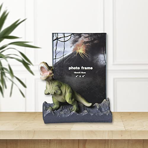 MYCENSE Moldura de foto de dinossauro moderno, estátua, ornamento autônomo, de animais, resina de ar