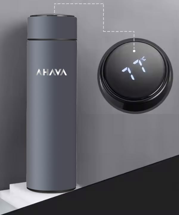 Botella de agua inteligente con pantalla de temperatura de 500 ml, termo para café, acero inoxidable aislado 316, 12 horas de calor, 24 horas de frío, sin BPA, a prueba de fugas, termo para deportes,
