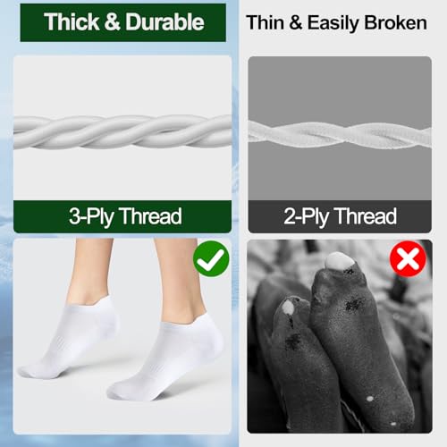 Women's Ankle Socks - 6 Pairs Low Cut Tab - Breathable, Comfortable & Casual Low Sports Running3