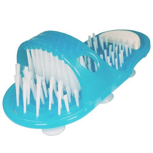 Preisvergleich Produktbild Dusch-Füß-Reiniger, Schrubben, Reiniger, leicht Peeling, Badebürste, Bimsstein, Spa Massagegerät (Blau)