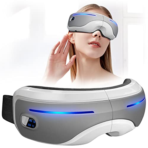 Eye Massager With Heat,Fsa/Hsa Eligible Rechargeable Vibrating Eye Mask With Air Compression Bluetooth Music For Migraines Dry Eyes Relax And Reduce Eye Strain Dark Circles And Puffiness Improve Sleep #TOP2