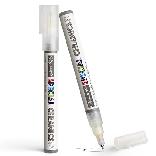 EliteSign Professional Underglaze Pen for Ceramics – Underglaze Markers for Pottery, Art Glaze Pens for Decorating Pottery Bisque, Adult Pottery Tool for Kiln Firing, Black (Ultra-Fine Tip)