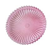 YUNNIAN Kerzenteller aus Glas, Kerzenhalter, Untersetzer, runder Boden, Teller und Tablett für Tafelaufsätze, Säulenhalterungen