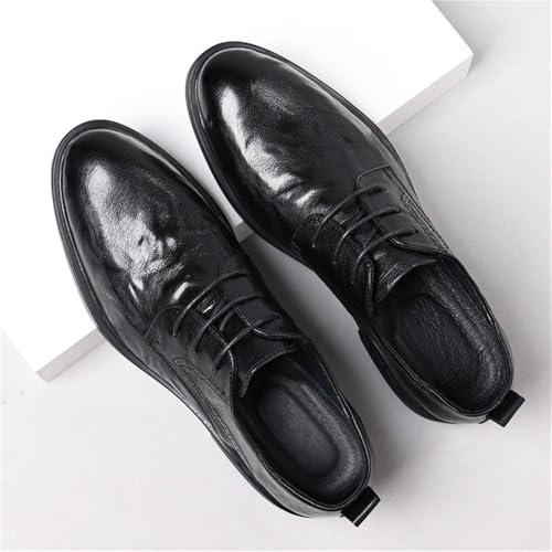 Mens Lace up Genuine Leather Brogue Wingtip Oxford Shoes Formal Business Wedding Derby Dress Shoes2