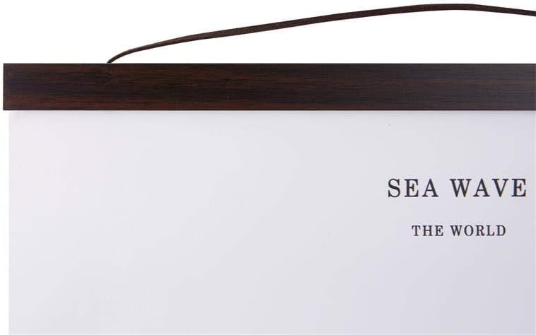 Benjia 12x16 12x18 12x24 Poster Frame, Magnetic Light Wood Wooden Frame Frames Hanger for Photo Picture Canvas Artwork Wall Hanging (12", Walnut) -