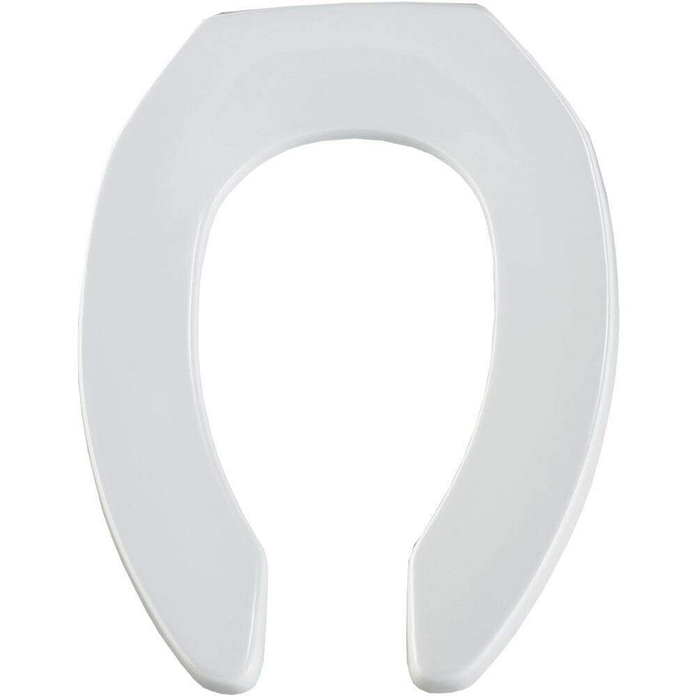 Bemis 1955CTBP 000 Toilet Seat, Elongated Open Front Plastic - White