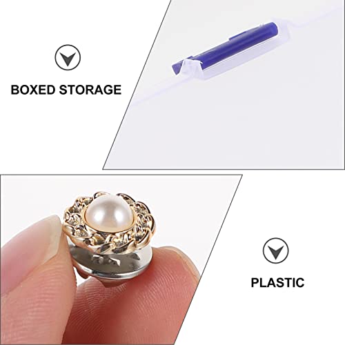 Broche de camisa feminina de segurança: 50 peças de broche de pérola de strass broche vintage de cri