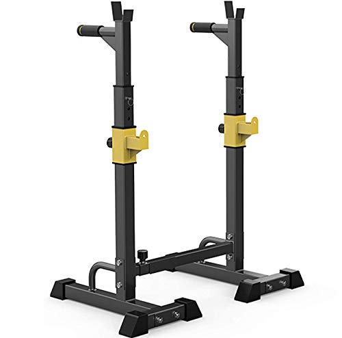 ERoomQ Barbell Rack Squat Stand Adjustable Bench Press Rack 550LBS Max Load Multi-Function Weight Lifting Home Gym Fitness