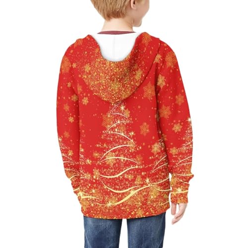 Kids Zip Up Hoodies Cool Long Sleeve Zip Up Hooded Sweatshirt Fall Sports Coat for 6-14 Years Boys Girls4