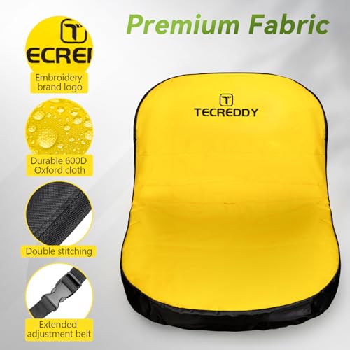 Image of Lawn Mower Seat Cover, Weatherproof Heavy Duty Tractor Seat Cover Compatible with John Deere LP92324 Cub Cadet Riding Lawn Mower, Medium