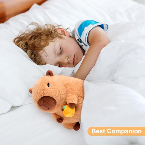 Image of SuzziPals Heatable & Coolable Orange Capybara Plush, Microwave Heating Pad Stuffed Animals for Soothing & Relaxation, Cute Plushies Capibara for Stress Relief, Capybara Gifts for Girls & Boy