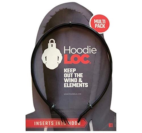 Hoodieloc 3 Pack Hood Inserts, Cold Gear, Outdoor Gear, Wind Blocker, Ear muff, Hood Lock Black