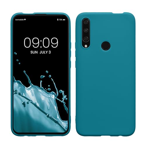 kwmobile Hülle kompatibel mit Honor 9X (EU-Version) Hülle - weiches TPU Silikon Hülle - Cover geeignet für kabelloses Laden - Petrol matt