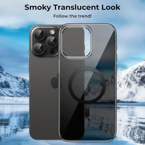Image of Crystal Translucent Magnet Case for iPhone 13, Premium Polycarbonate, Ultra Strong Magnets, 360 Drop Protection, Raised Camera Protection, MagSafe Compatible