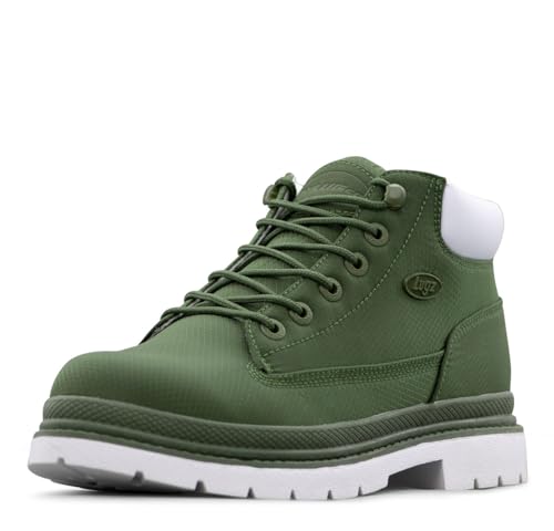 Lugz Men's Drifter Ripstop Fashion Boot, Olive/White, 13 M