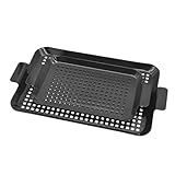 Sartenes para barbacoa al aire libre, sartén para cocinar en interiores, 2 sartenes no -STIAK con asas, bandeja para barbacoa para accesorios de barbacoa, utensilios de cocina de camping para