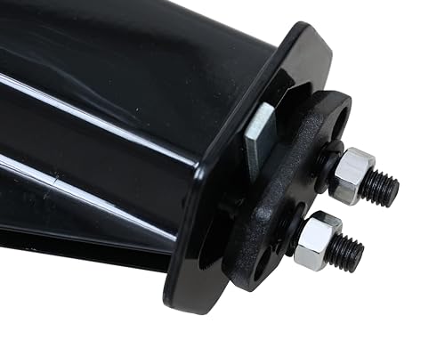 Image of Straight Mud Flap Hanger with Conspicuity Tape,1-1 /8 inch in Mounting Bolt Spacing,30 inch Length. Chromed version and Black version (black)