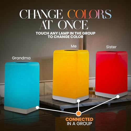 Filimin FriendLi - Subscription Required Wi-Fi LED Light for Long Distance Touch Lamp, Unique Gift for Connection, Best Friend, Relationship, Family, Friendship, Easy App Setup (Set of 4) by Filimin - Image 3