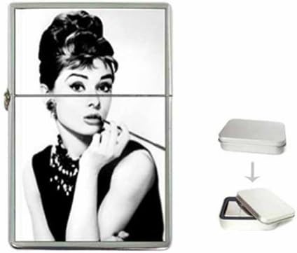 AUDREY HEPBURN BREAKFAST AT TIFFANY'S 5 Flip Top Lighter With Gift Tin by Franklinstein