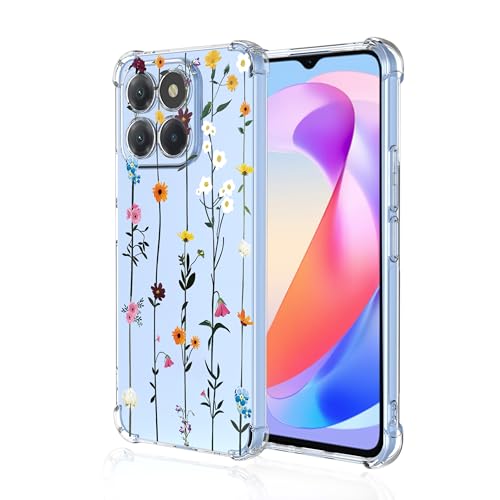 WOKEZ Blommönstrat Fodral för Honor X6a – Stöttåligt & Transparent