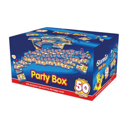 Starmix Party Box – 50 Pack of 16 g Mini Bags (Total 800 g) | Iconic Fruit, Cola & Foam Gums – Perfect for Parties & Sharing | Delicious Treat Size
