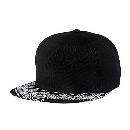 Image of Quanhaigou Floral Flower Hawaiian Cotton Adjustable Snapback Hats Men's Women's Hip-Hop Flat Bill Baseball Caps