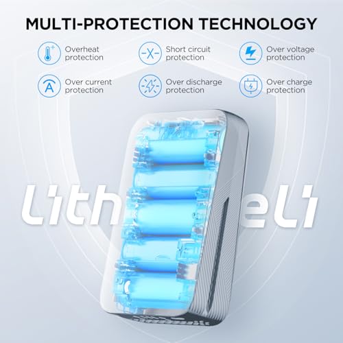 LiTHELi Portable Charger 2.0Ah Lithium Batteries 45W Max Power Bank, Suit for All U20 Power Tools and Outdoor Power Equipment(Blue)