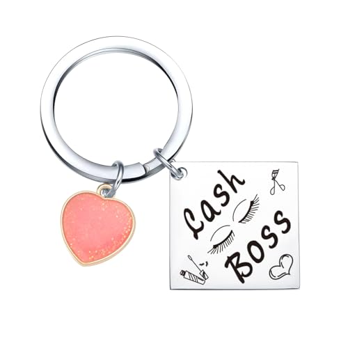 UIEOA Esthetician Graduation Keychain Lash Tech Artist Jewelry Eyelash Charm