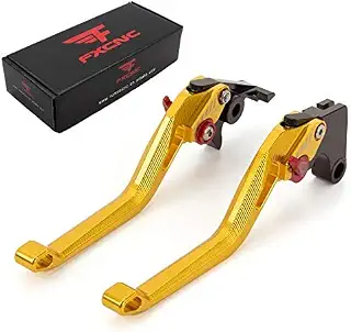 FXCNC Racing Billet Long 5D Rhombus Hollow Adjustable Front Disc and Rear Drum Brake Levers fit for Gilera Runner 125 FX 2T,Piaggio NRG MC2 MC3,Gilera Runner 200 VXR 4T,Vespa Granturismo 200 L