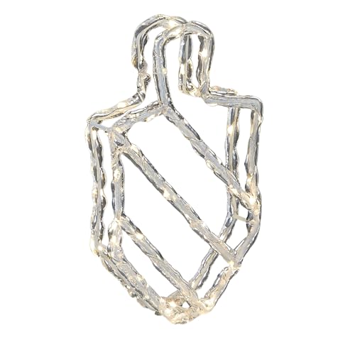 Rite Lite LED Dreidel Light Decoration Hanukkah Decor Twinkling Dreidel Jewish Chanukah Gift Holiday Party Living Room Centerpiece, Automatic Timer 6 Hrs on, Needs 3-AA batteries (not included) 9.50"H -  B-HL-700-D