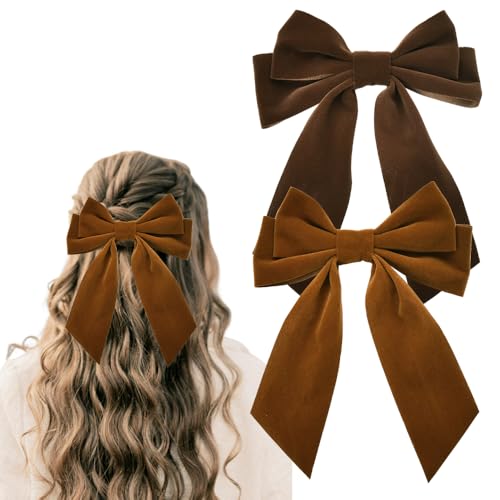 Pinzas para el cabello con lazo de terciopelo Kilener, paquete de 2 unidades miniatura 1