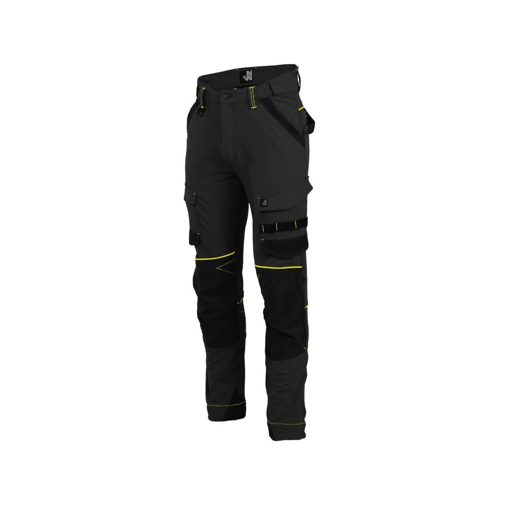 Pantalon - NORTH WAYS - Sacha Noir/Jaune fluo 1388 T.46