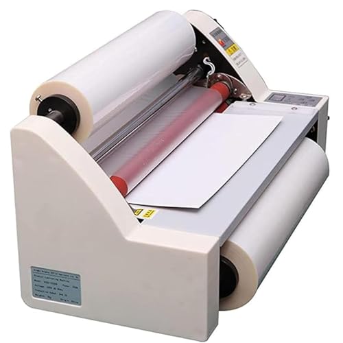 IYUESQ Plastificadora de Rodillos frío/Caliente con Pantalla Digital para Laminado a una o Dos Caras, Ideal para Uso doméstico, de Oficina o Escolar.