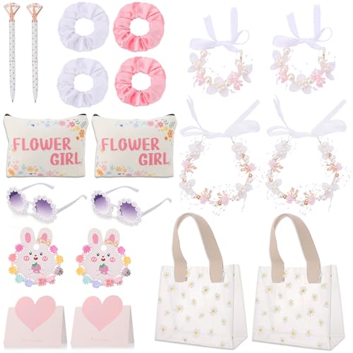 Guiqulai 38Pcs Flower Girl Proposal Gift Set with Flower Girl Bags
