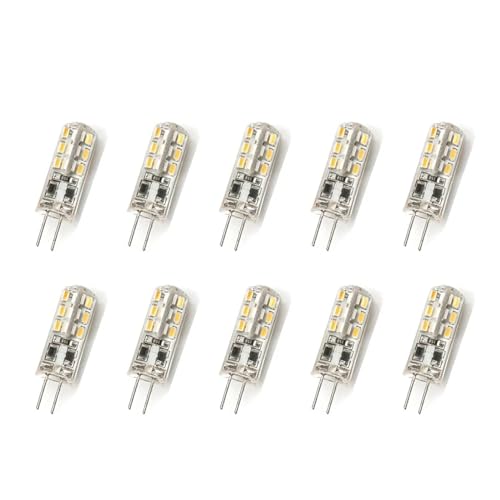 10 �� G4 Led �d�� 2 ���b�g 24led 12 V AC220V 3014SMD �ߖ�~�j�V���R�������v 360 �r�[���p�x�����n���Q�����C�g�X�|�b�g���C�g�V�����f���A (Color : Warm White, Size : NO_DC12V 