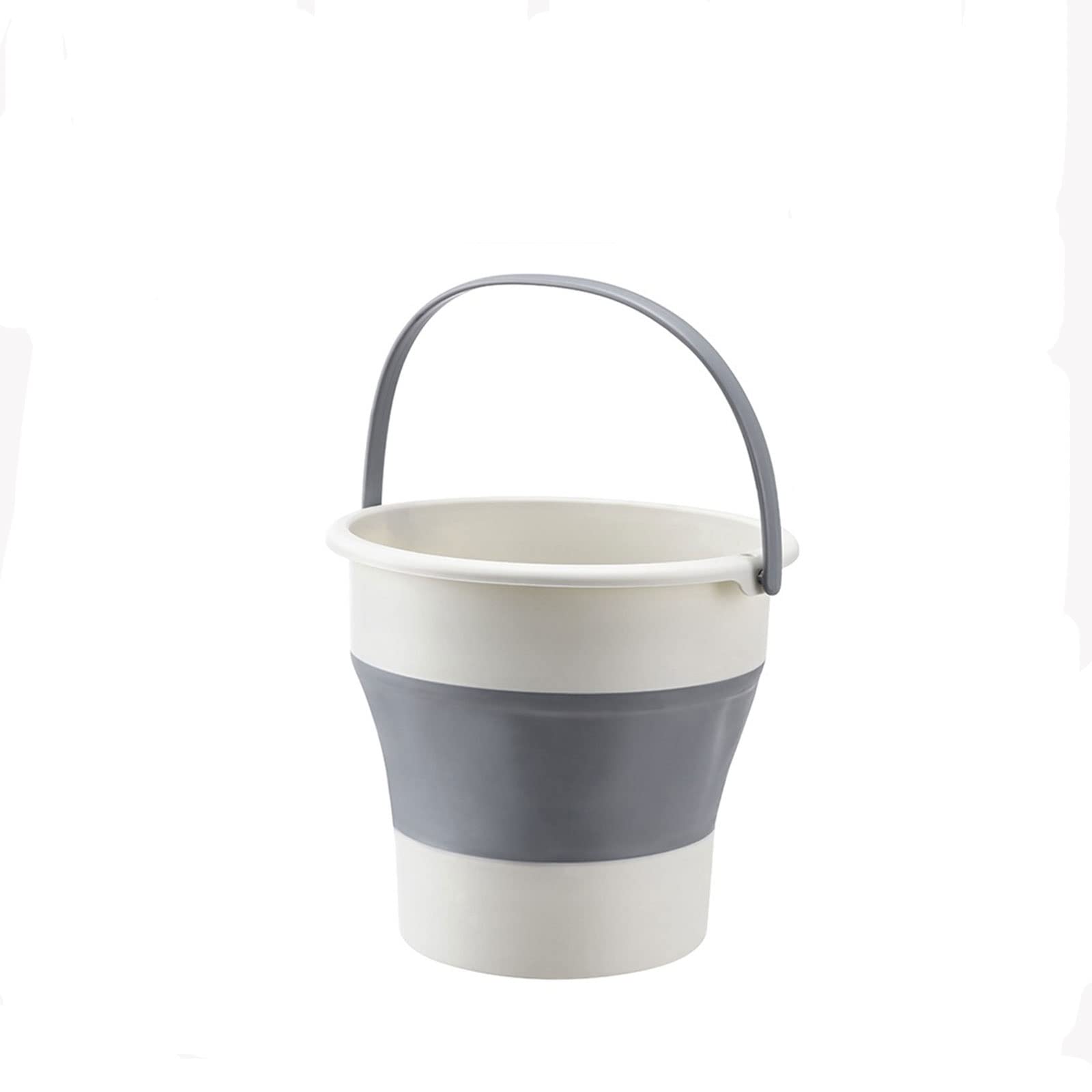 Un Baril Pliant Portable. Seau de vadrouille Gris Pliable: Bassin Portable for Le Nettoyage extérieur, Le Camping et Le Lavage de Voiture(Gray)