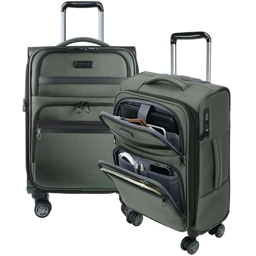 KROSER Expandable Carry-On Luggage with USB Port
