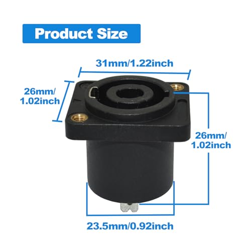 Conector Speakon macho para altavoz, 4 polos, 8 unidades miniatura 6