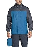Design unique : veste de pluie légère et légère aux poignets élastiques pour éviter les gouttes de pluie aux poignets. Capuche réglable avec cordon de serrage pour vous éviter d'être mouillé. L'ourlet contient une corde élastique pour plus de chaleur et vous garder au sec. Convient pour une tenue décontractée, les sports de plein air, le travail en plein air, les voyages, le cyclisme, la randonnée, l'escalade, la pêche, le camping, la chass