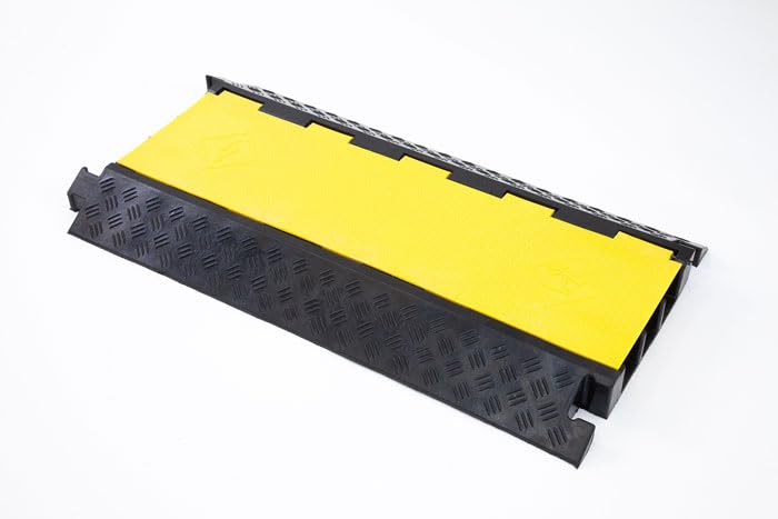 The Ramp People Outdoor Cable Protector Ramp - 3 Channels Pedestrians & Vehicles - Pavement, Driveway, Car Park Cable Cover Wire & Cable Management