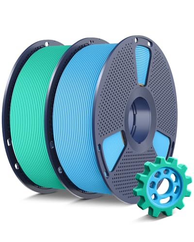 Image of SUNLU High Speed 1.75mm PETG Filament Bundle, 3D Printer Filament PETG, Less Stringing, 2kg Total, 1kg per Spool, 2 Pack - Sky Blue+Mint Green