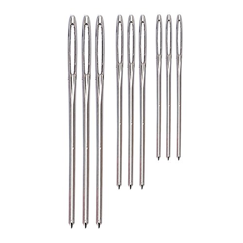 Maosifang 120 Locking Stitch Markers Knitting Counter and 9 Large-Eye Blunt Quilting Yarn Sewing Tapestry Darning Crafting Weaving Stringing Needles,3 Sizes
