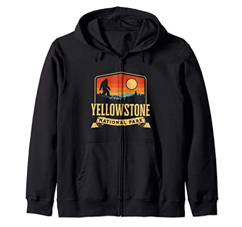 Yellowstone National Park Bigfoot Sasquatch Nature Graphic Sweat à Capuche