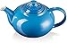 Le Creuset Teiera Classica Rotonda, 1,3 Litri, Gres, Blu Marsiglia