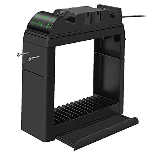 Naisedier Ladestation, kompatibel mit Nintendo Switch Controller-Speicherhalter-Stand-Integrierter Überspannungsschutz Cover